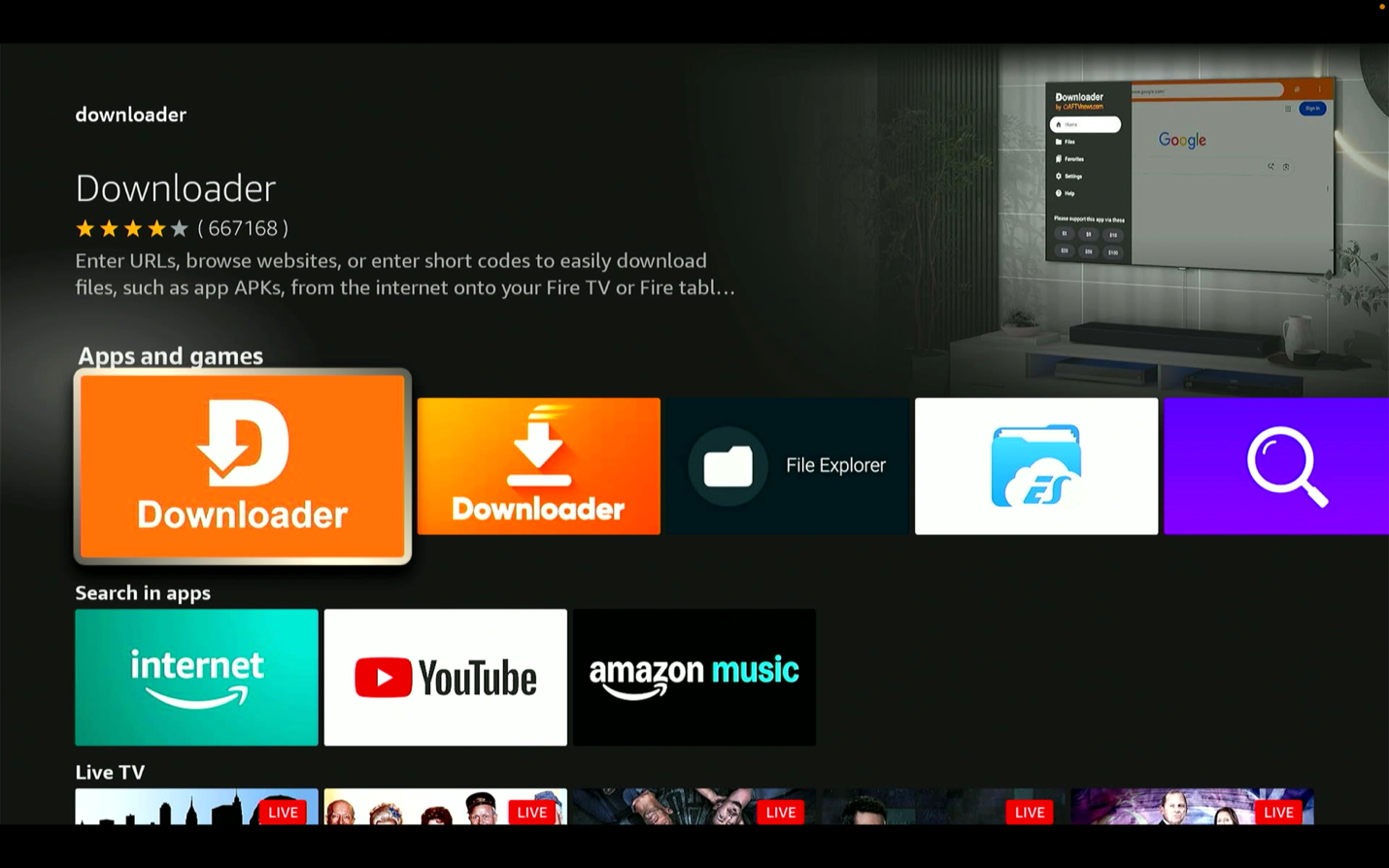 Select the correct Downloader app