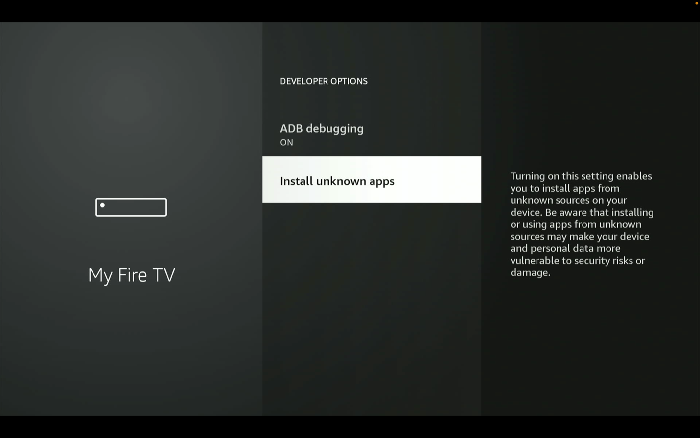 Select Install Unknown Apps