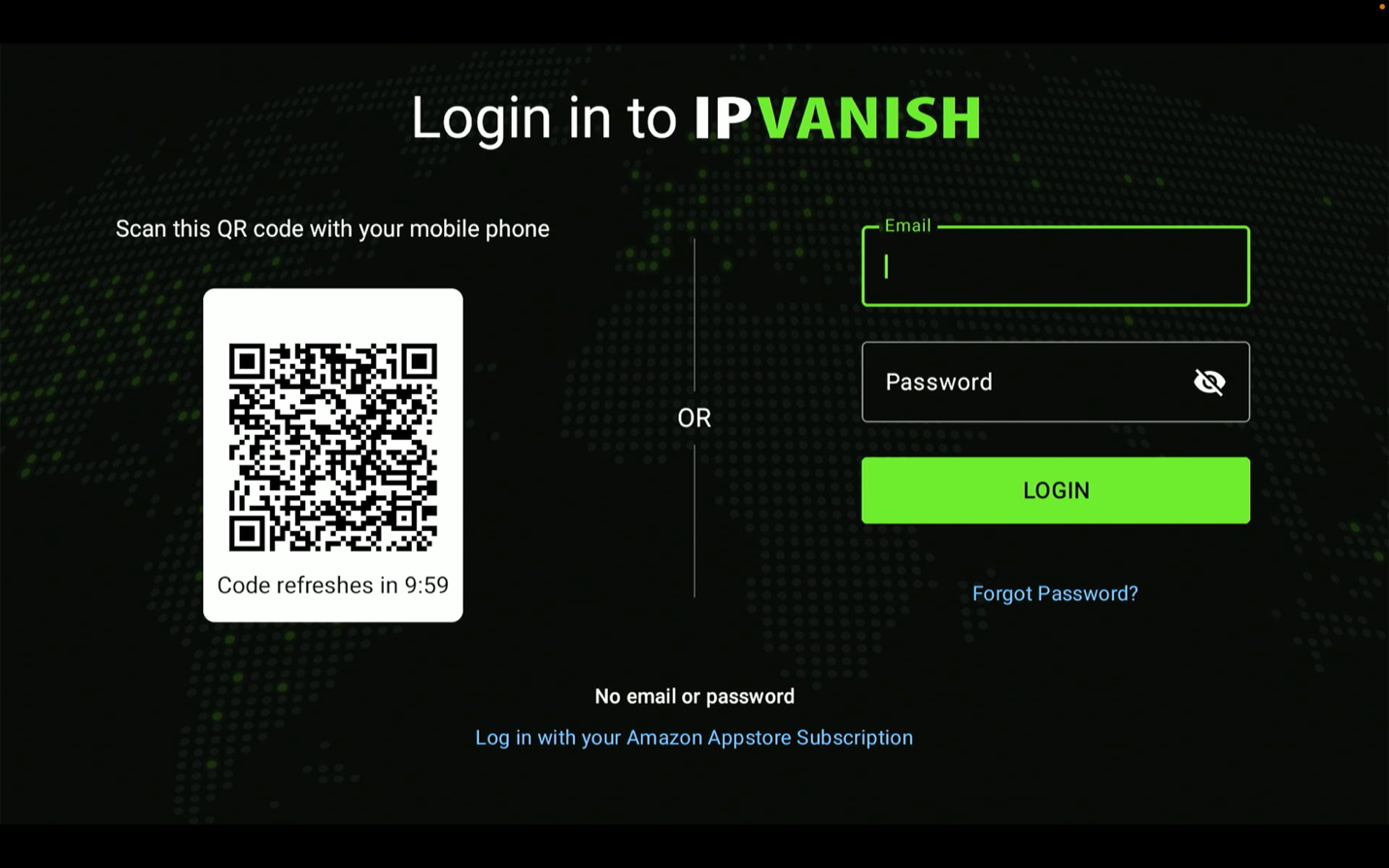 Log in with the provided credentials