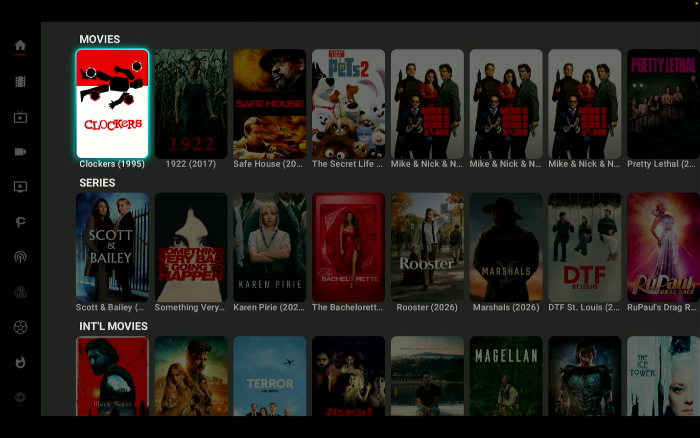MoaTV movies and series screen
